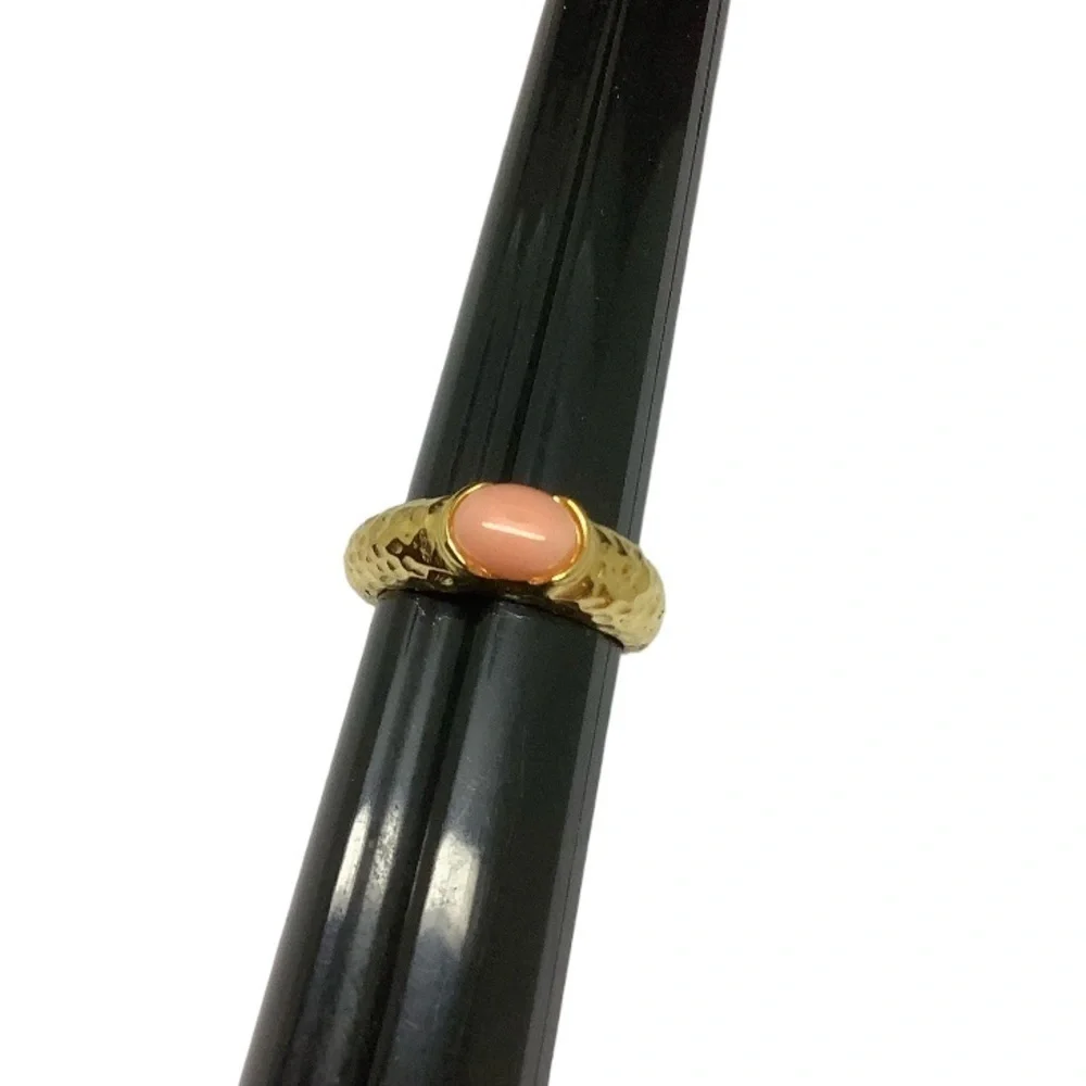 18k over sterling silver Coral ring